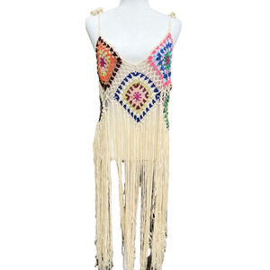 Embroidery Bohemian Knitted Top size XL Multicolor A000190